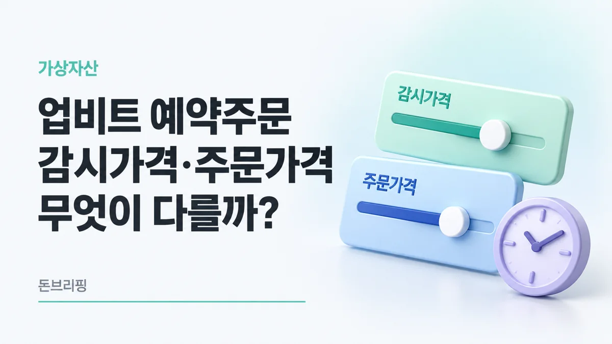 업비트 예약주문 감시가격·주문가격, 왜 도달해도 미체결일까요?