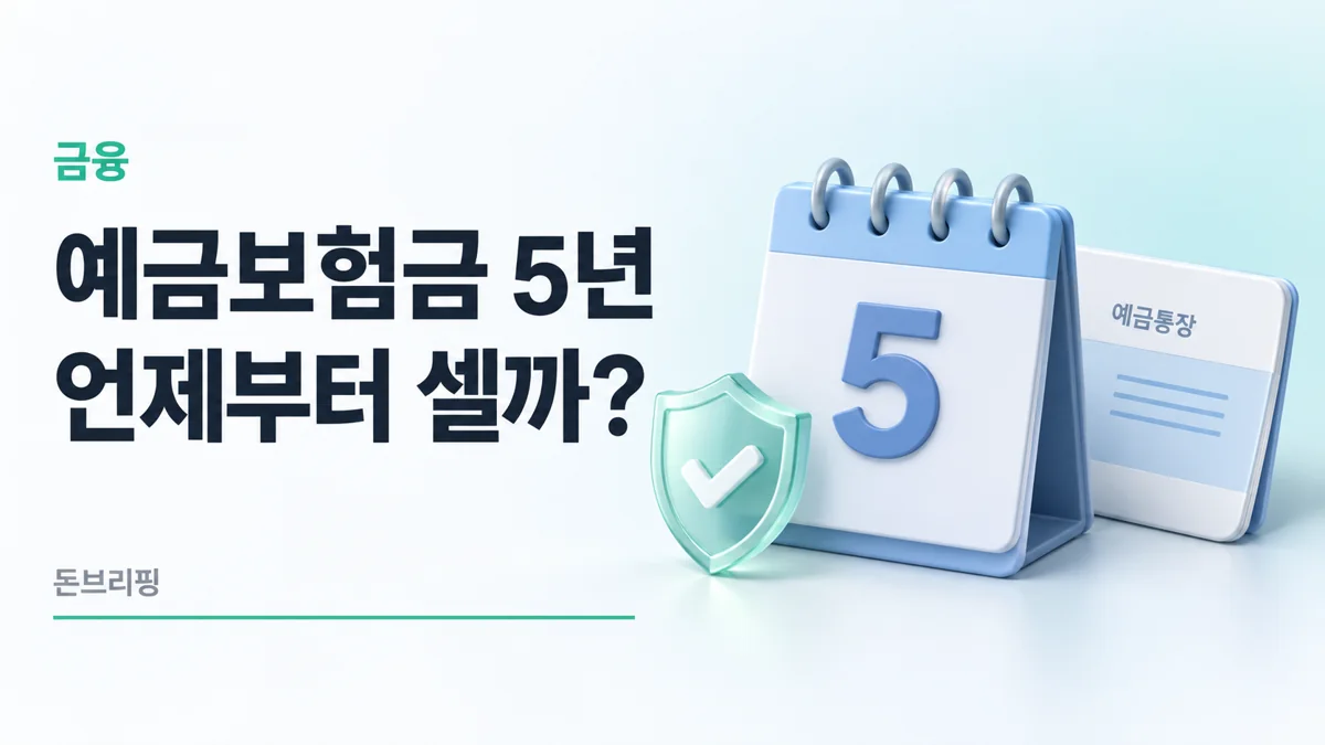 예금보험금 청구기간 5년
