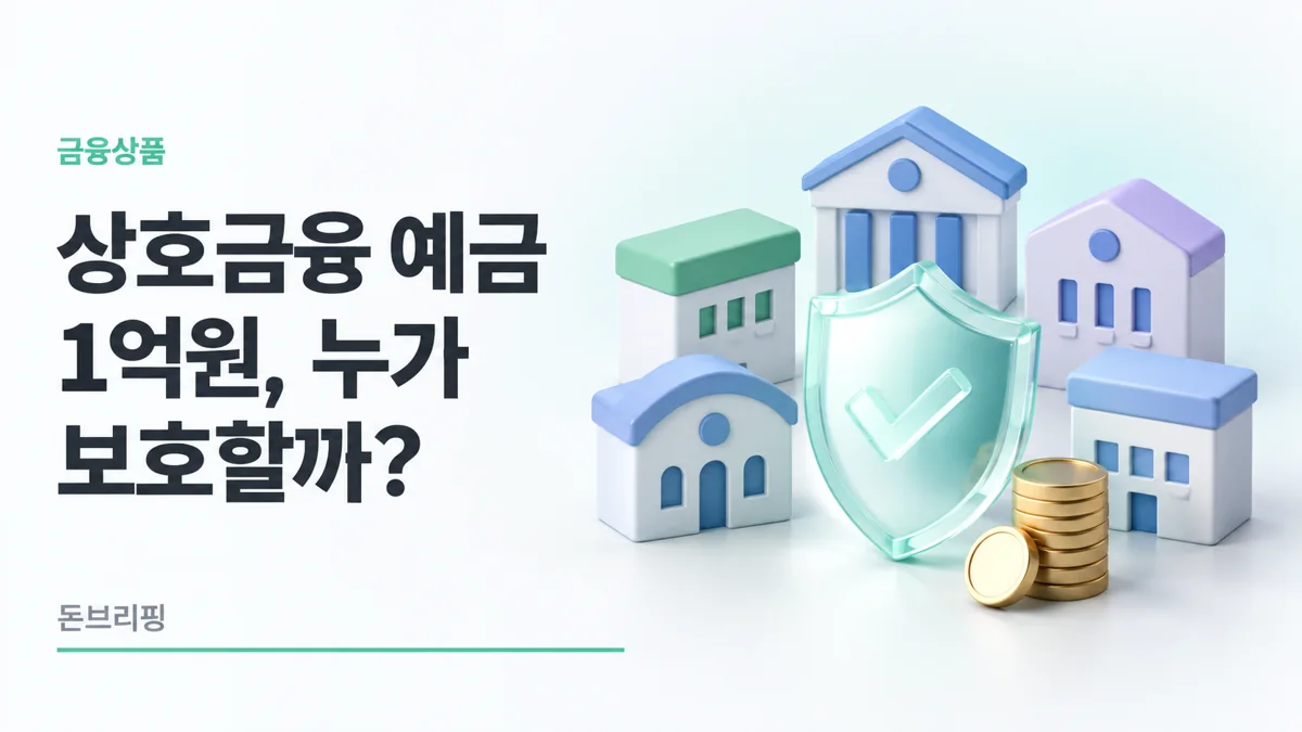 상호금융 예금자보호 1억원