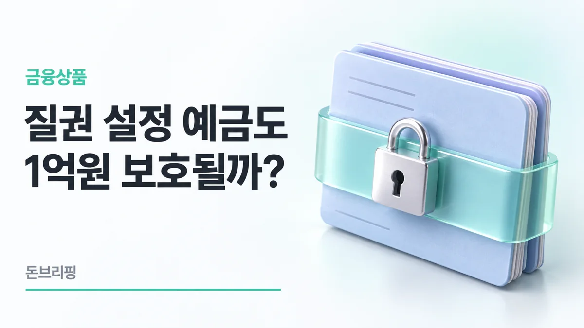 질권 설정 예금 예금자보호