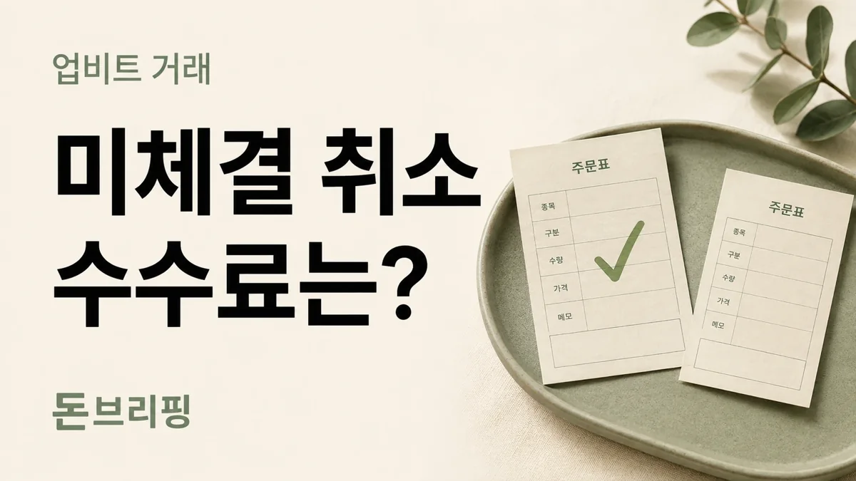 업비트 미체결 취소